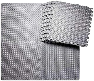 BEAUTYOVO Puzzle Exercise Mat with 12/24 Tiles Interlocking Foam Gym Mats, 24' x 24' EVA Foam Floor Tiles, Protective Flooring Mats Interlocking for Gym Equipment (48 Sq.Ft/12 Tiles - All-Gray)