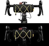 Vista 5 de Rhinowalk - Bolsa para manillar de bicicleta, bolsa delantera para bicicleta de montaña y de carretera, bolsa enrollable de almacenamiento