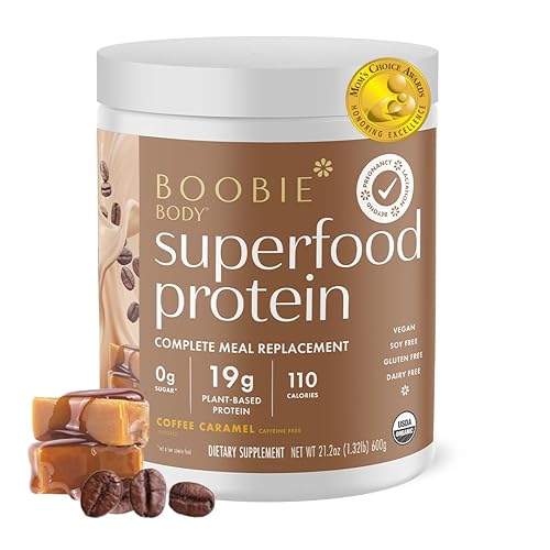 Boobie BODY - Polvo para licuado de proteína vegana y orgánica con prebióticos y probióticos, 20 porciones