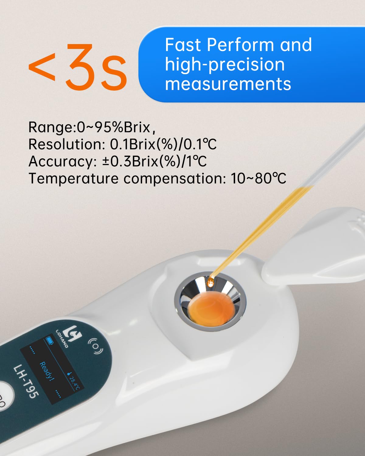 Digital Brix Refractometer - ATC Sugar Tester -5