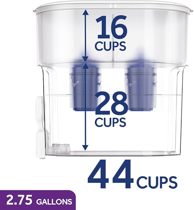With easy-to-use dispenser spigot and a removable tray for hassle-free cleaning, this dispenser offers both convenience and security. Its slim design allows it to fit effortlessly on most countertops, and it is also compatible with PUR's 18-cup water filter.
