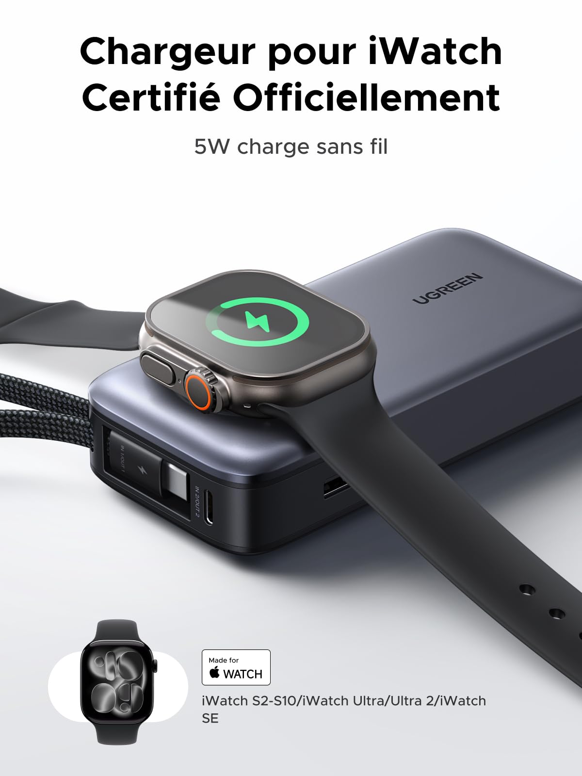 UGREEN Nexode 30W Batterie Externe 10000mAh Power Bank Charge Rapide