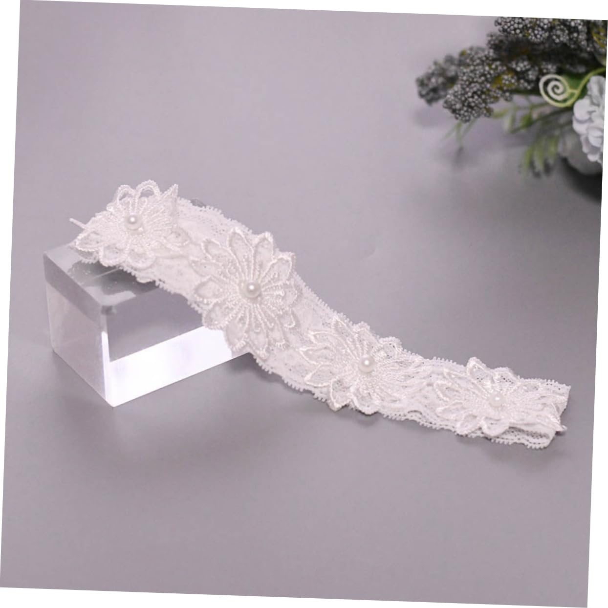 SOIMISS 3paare Hochzeit Strumpfband Aus Spitze Mit Künstlichen Perlen Elegantes Beinaccessoire Für Bräute Für Hochzeitsfeiern Und Partys Verstellbar Und Komfortabel