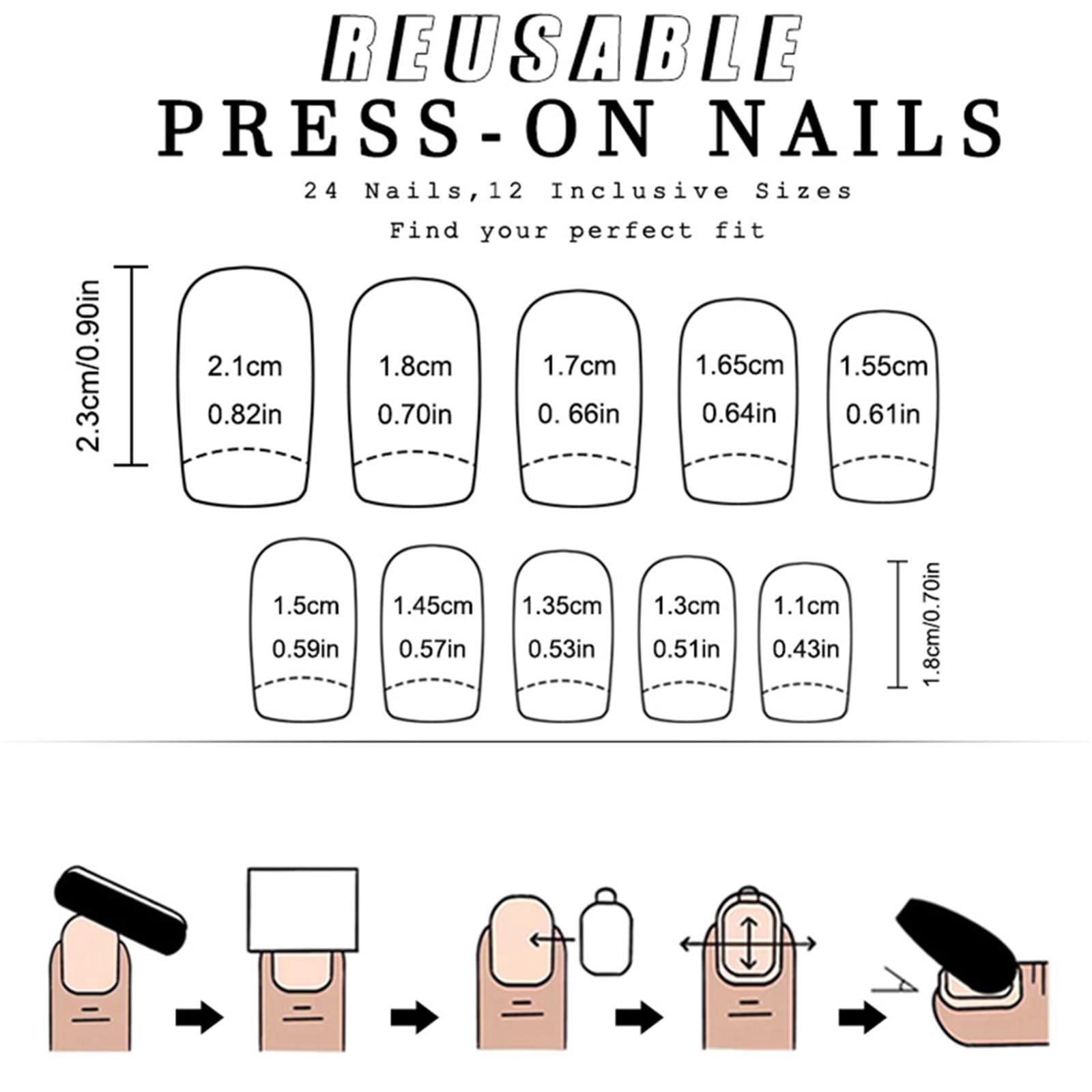 Professionale Piazza Bara Press On Nails 24 Pezzi Set Unghie Finte Stick On Unghie Artificiali Unghie Artifici