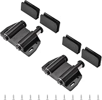 UFURMATE Mágneses Üvegajtó Rögzítő Szett - 2db Érintéses Nyitású Üvegajtó Zár Állítható Szorítóval, 3-6mm Üvegvastagsághoz, Fekete 1