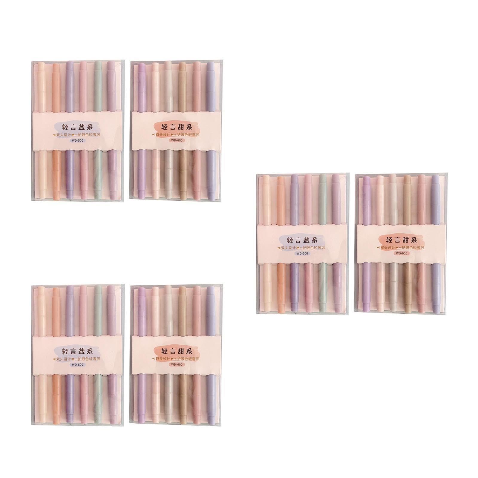 Artibetter 3 Set Evidenziatori Artistici Penne Evidenziatrici Multifunzione Per Ufficio Colori Lavabili Per E Note 12 Pezzi * 3