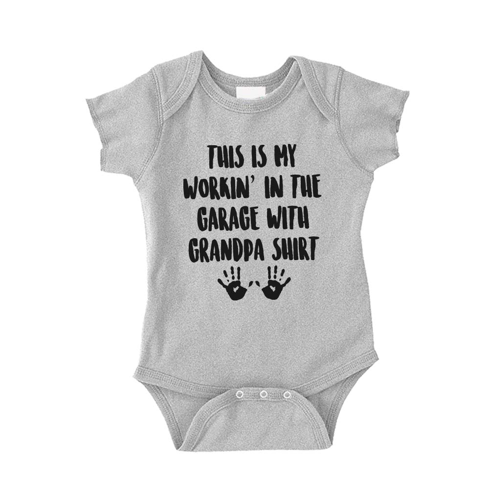 This is My Working in The Garage with Grandpa Baby Bodysuit One Piece Infant Romper or Toddler T-Shirt