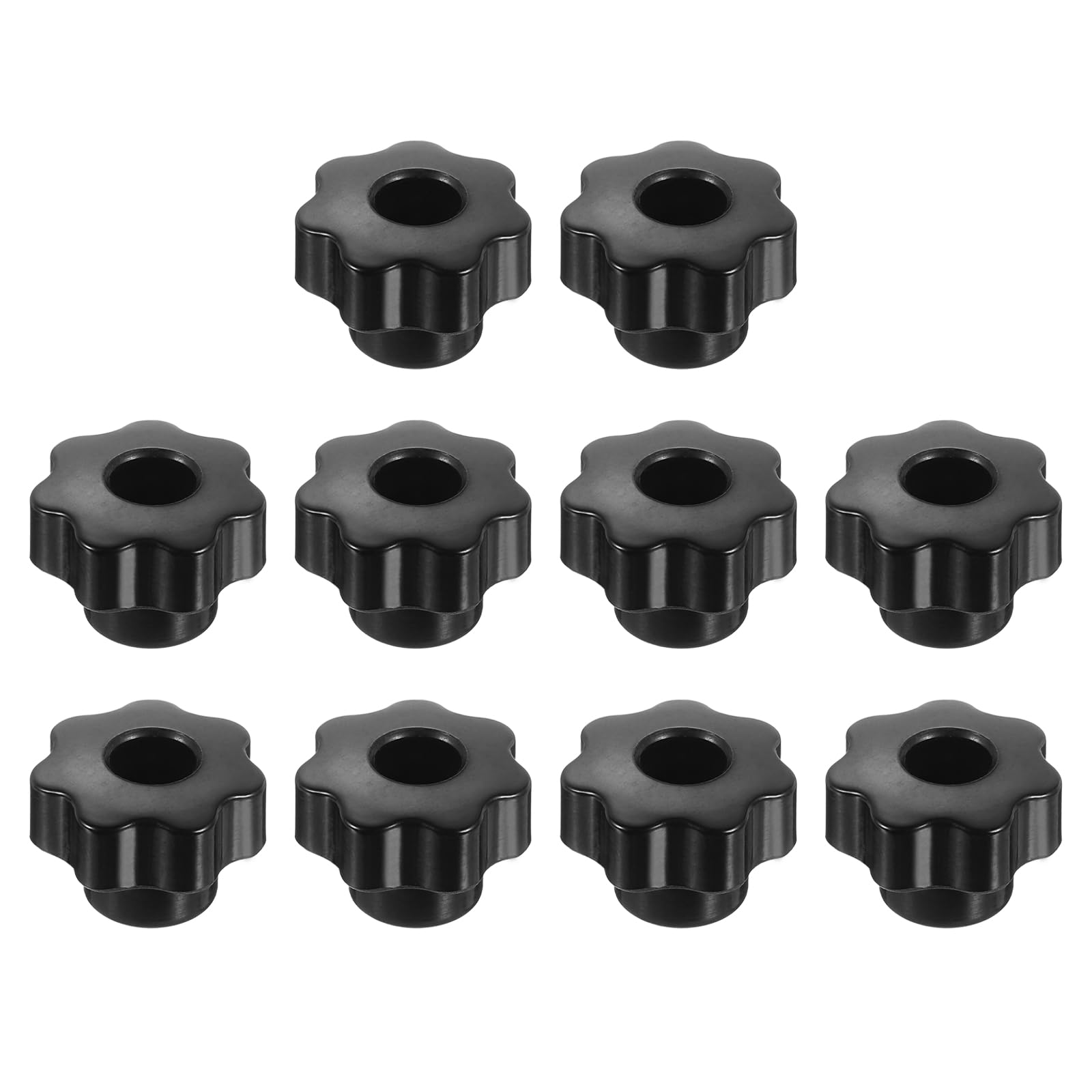 Boutons de serrage M6 uxcell en étoile à trou traversant x10