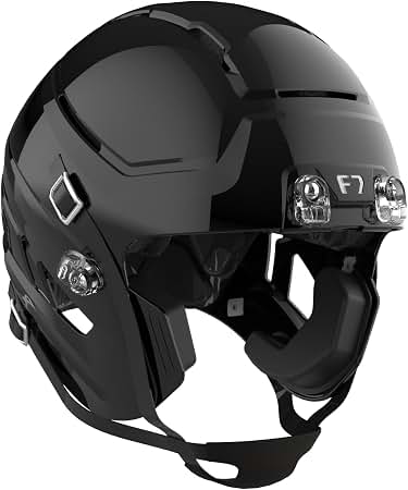 flat black youth football helmets Schutt F7 VTD Collegiate Helmet, EGOP NB VC Facemask Attached, Small, Matte anniversary gift for him release facemask hardware Flip-Up Helmet AGV TOURMODULAR Color:Cosmic Blue