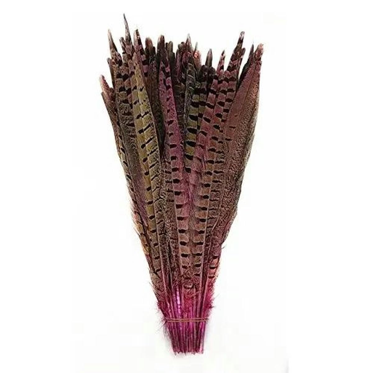40-45 cm 16-18"Plumes de queue de faisan à collier pour la fabrication de bijoux Plumes pour l'artisanat Plume de faisan Carnaval Assesoires Plume-Rose_a-100 pièces