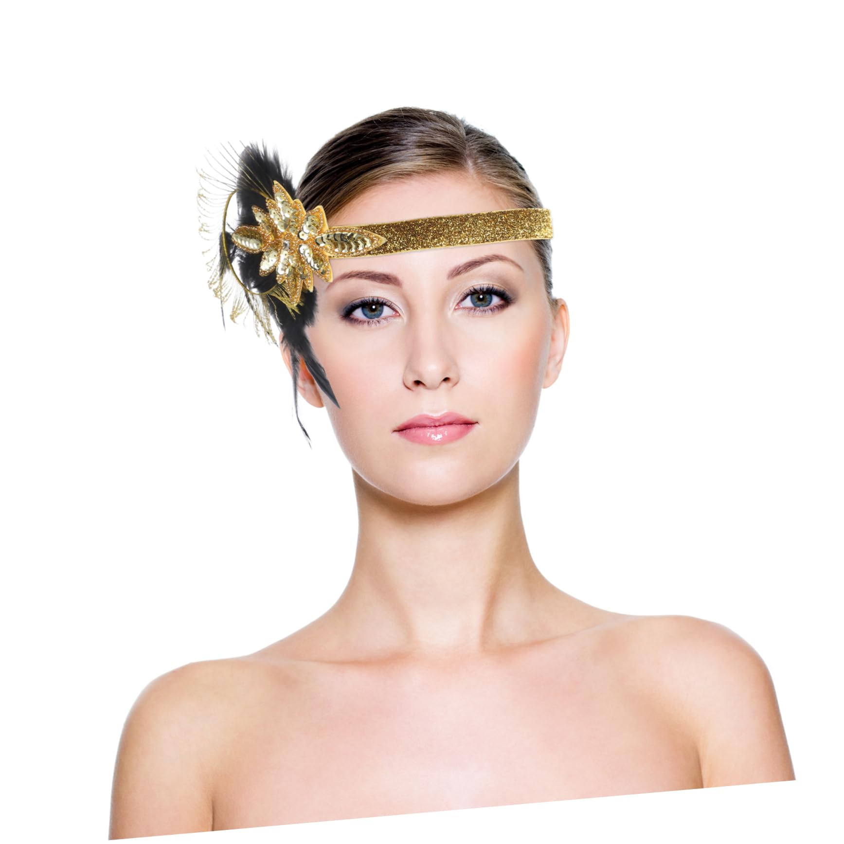Beavorty Tiara Nupcial 4 Piezas Diadema De De Boda Tocados De Novia Para Boda Tocado Vintage Años 20 Diadema De Cuentas Para Mujer 1920 Pelo Mujer Banquete Elasticidad Poliéster