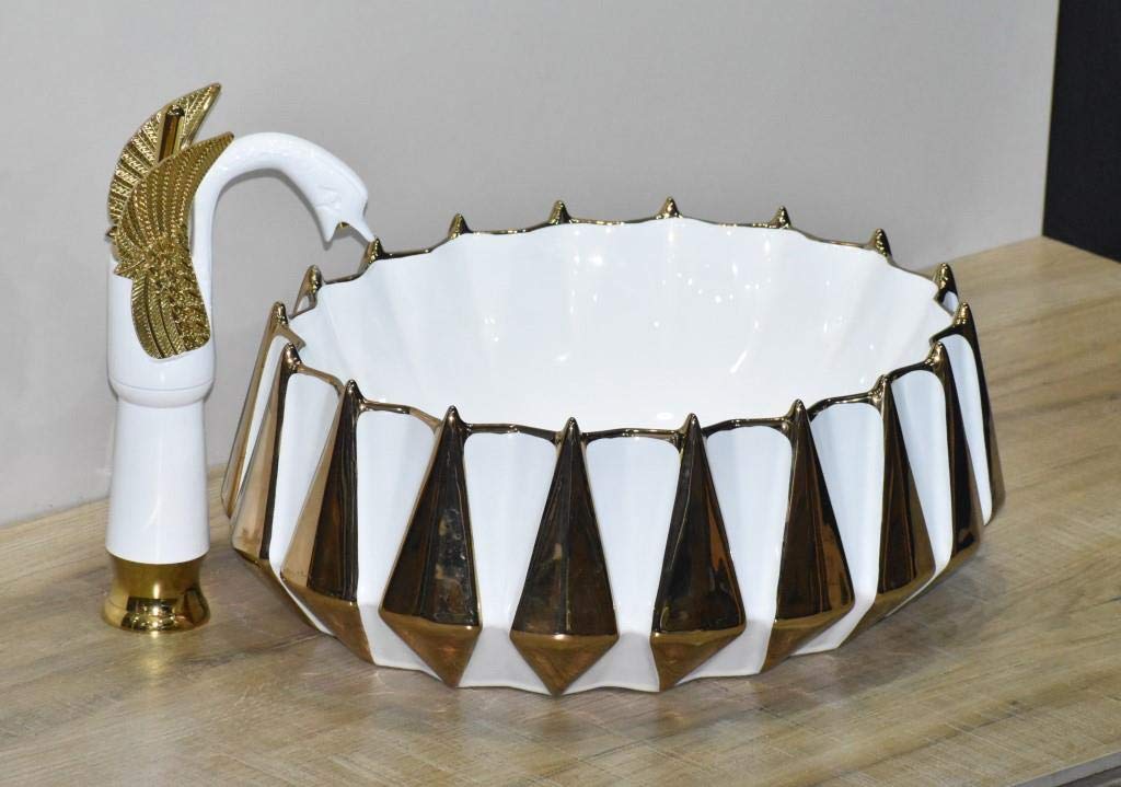 Vasque à poser salle de bain toilette InArt lavabo ovale compact 420 mm d'architecte d'intérieur
