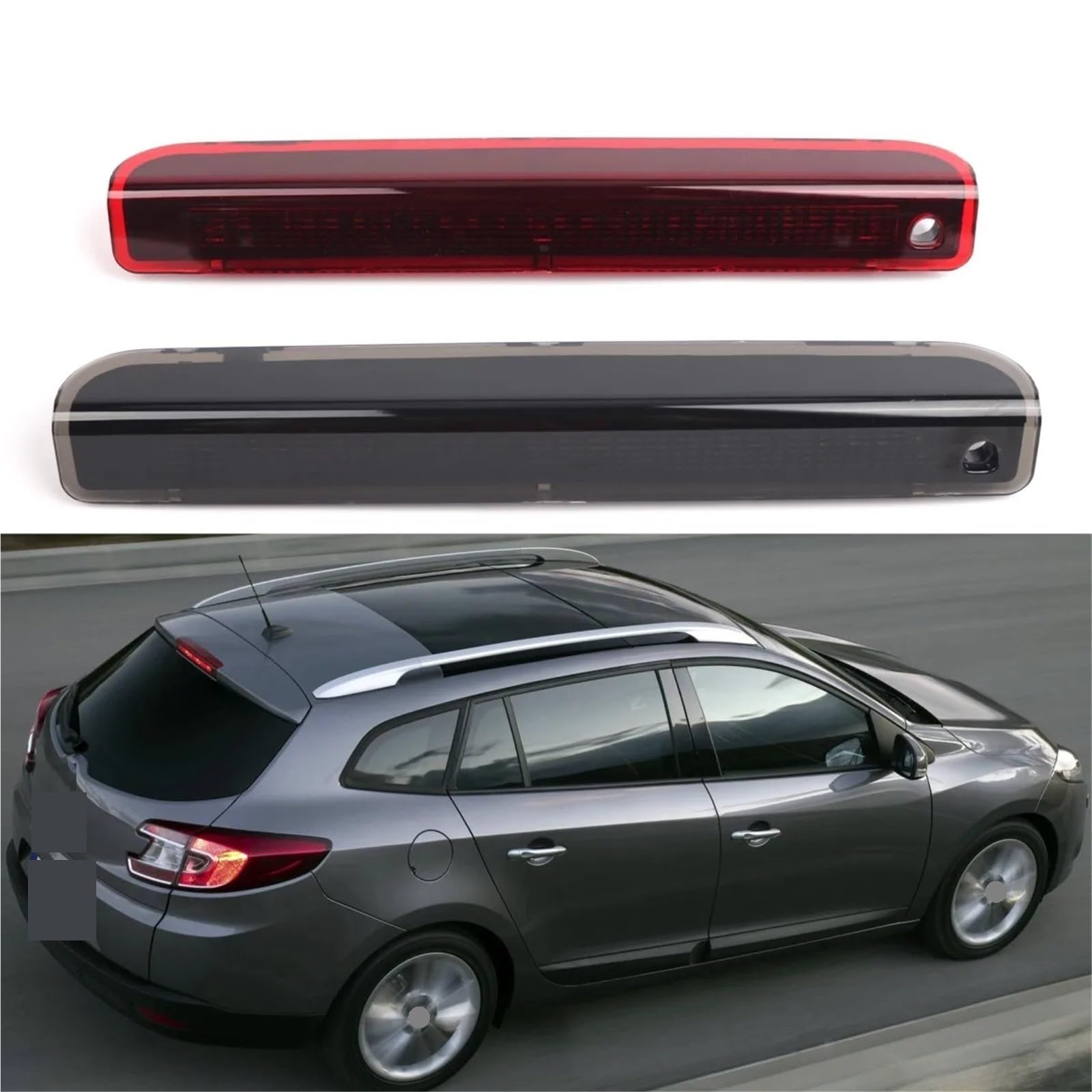 Générique Feu freinage Lentille rouge noire de remplacement pour coffre troisième feu stop