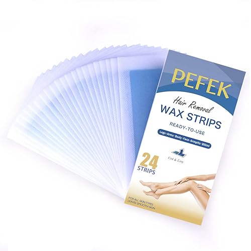 PEFEK Tiras de cera para depilación en frío, kit de depilación brasileña en casa para hombres y mujeres, piernas, cuerpo, espalda, bikini, cara,
