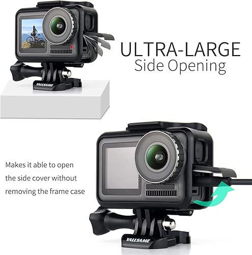 Miniatura 3 de Marco para DJI Osmo Action 1 Carcasa de esqueleto Carcasa protectora con zapata fría Fotografía Vlog Accesorios Kit para DJI Action 1