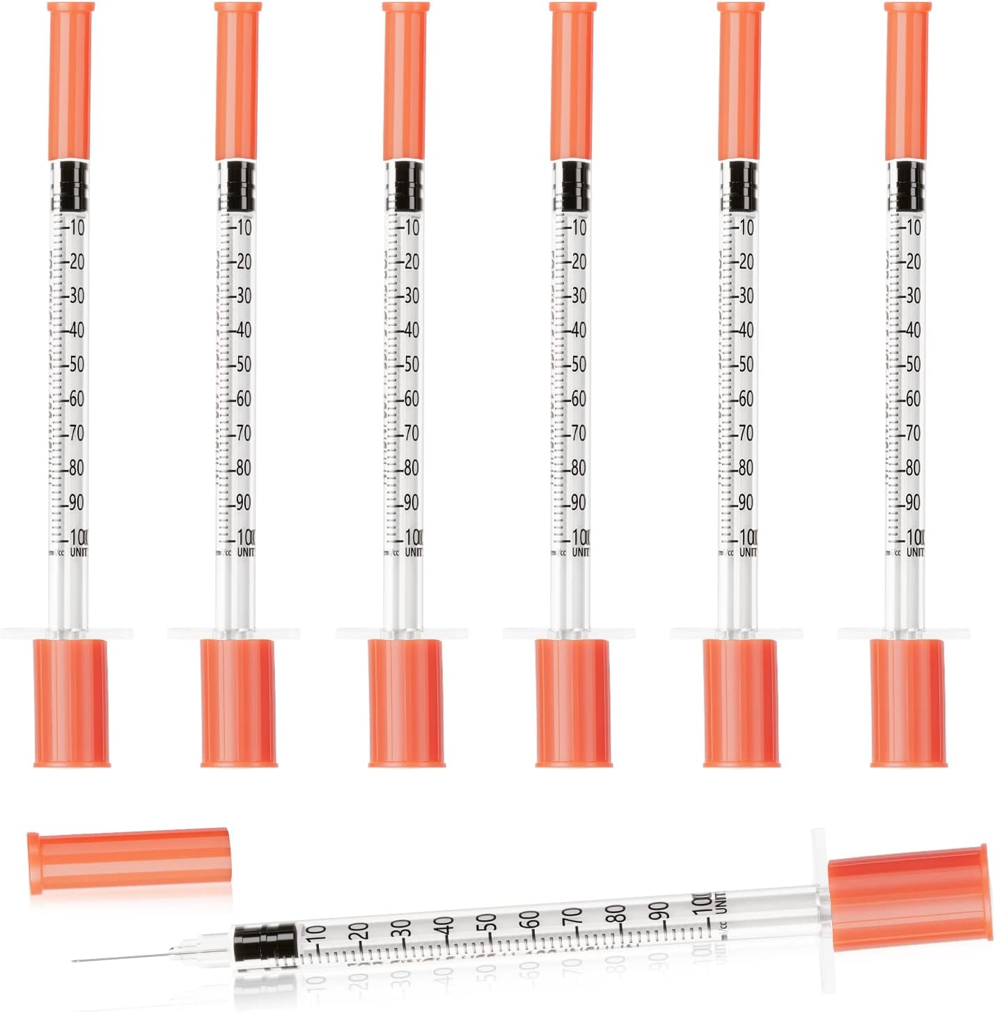 Syringes U100 1ml 29G 0.5in/13mm, Comfortable & Accurate