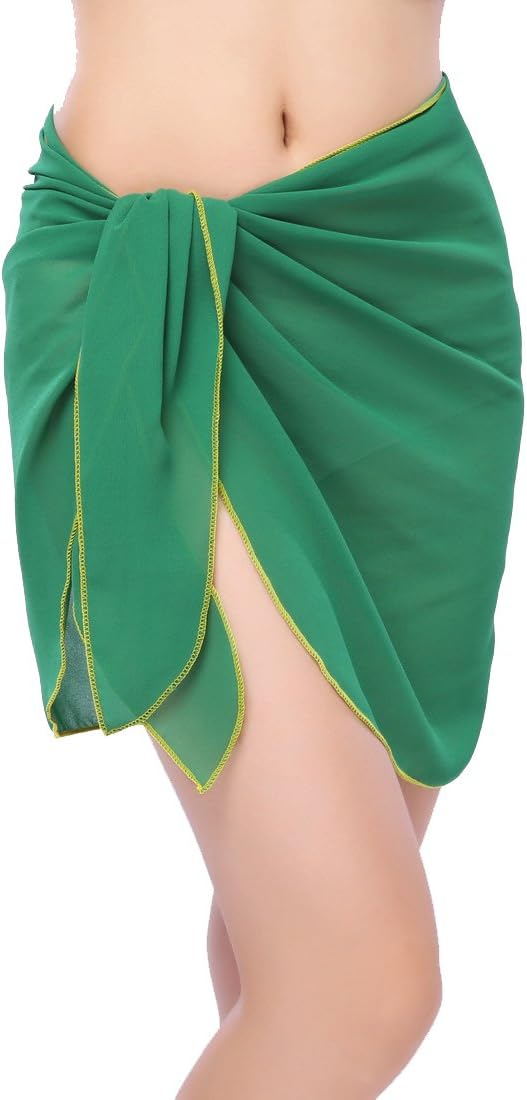 MetyouWomen Swimsuit Wrap Dress Skirt Swimwear Chiffon Scarf Beach Sarong Bikini Cover Up Short