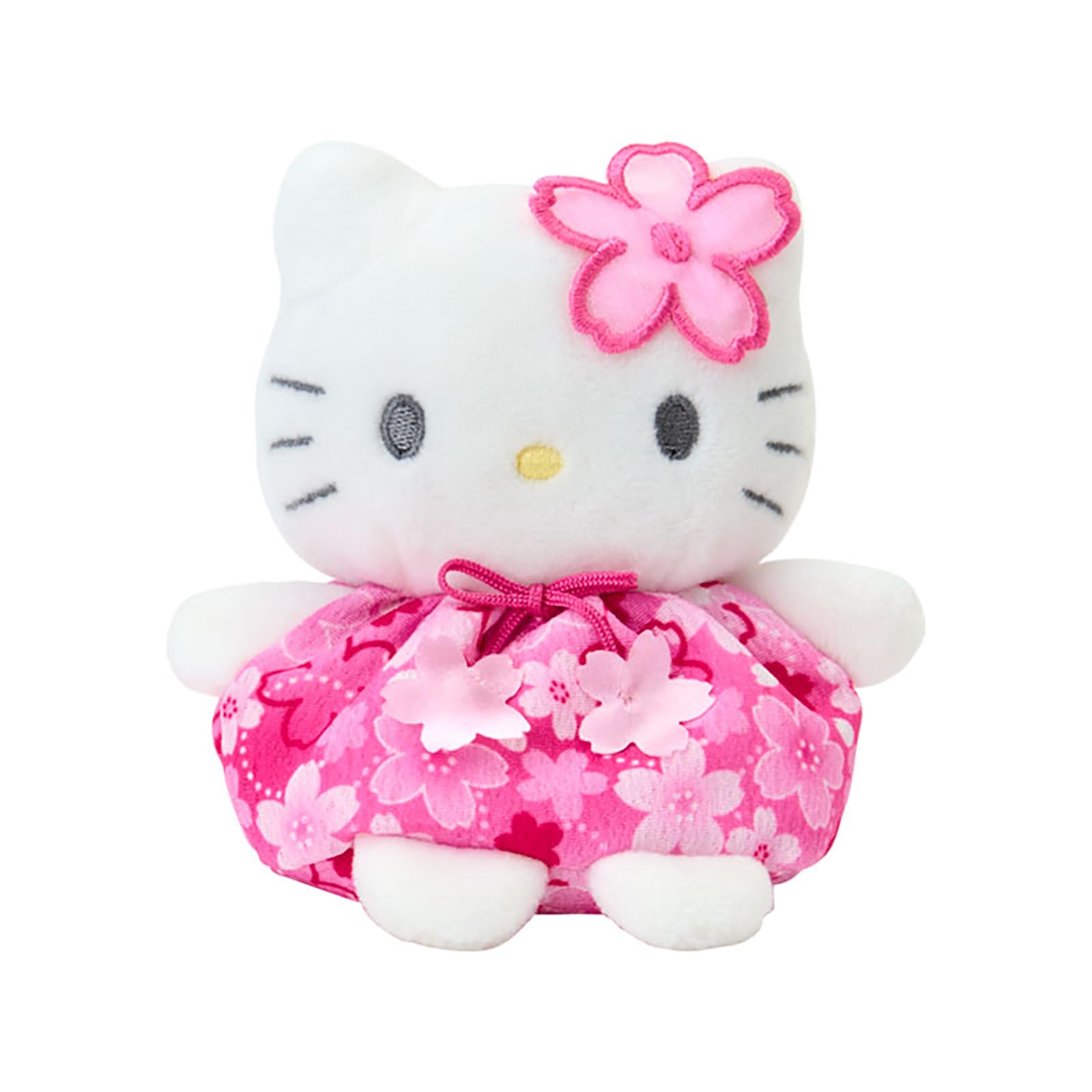 Sanrio Hello Kitty Cherry Blossom Sakura Face Doll Polyester 4.3in Japan