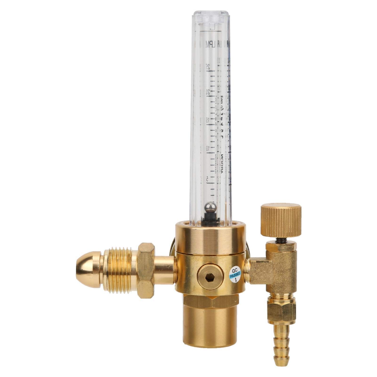 Réducteur de pression d'argon, régulateur de soudage en laiton pur PC + H59, tout en laiton réducteur de pression d'argon débitmètre de gaz G5 / 8 filetage mâle connecteur CGA580