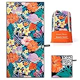 OCOOPA Toalla de Playa Microfibra Grande Hombre Mujer XXL 210x145CM, antiarena Toalla Playa Gigante Secado rapido, Absorbente, Sin Arena,Compacto, Ligero para Viajes, Natación, Camping, Regalo