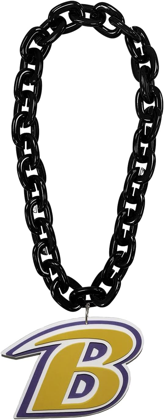 Aminco NFL Baltimore Ravens Team Fan Chain, Black