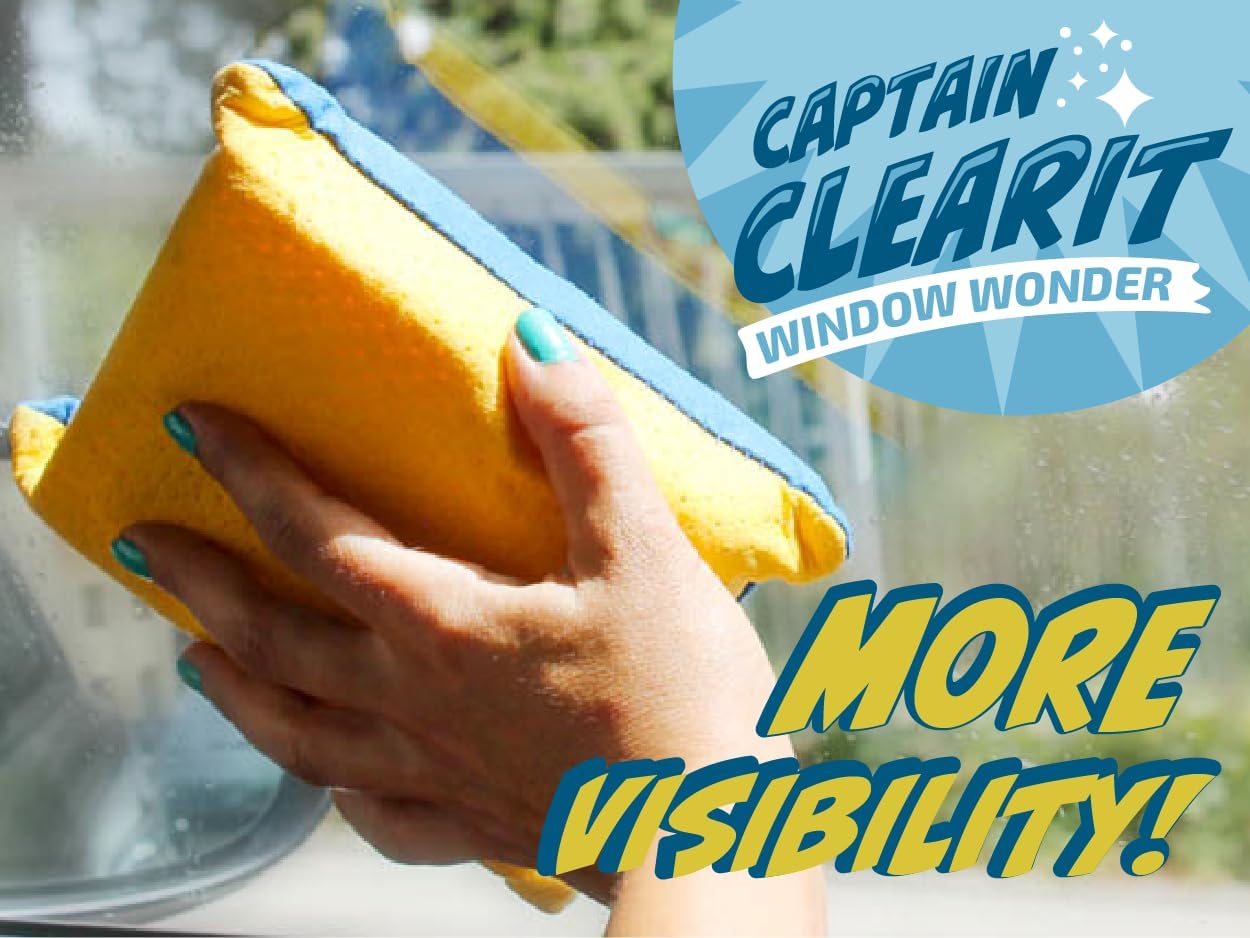 Sponge - Window Cleaner Tool for Car Windshield, Mirrors, Glass - Non-Scratch, Super Absorbent Window Cleaning Sponges - Car Cleaning Supplies 2-Pack - 6 X 4.5 X 2 in - Image 5