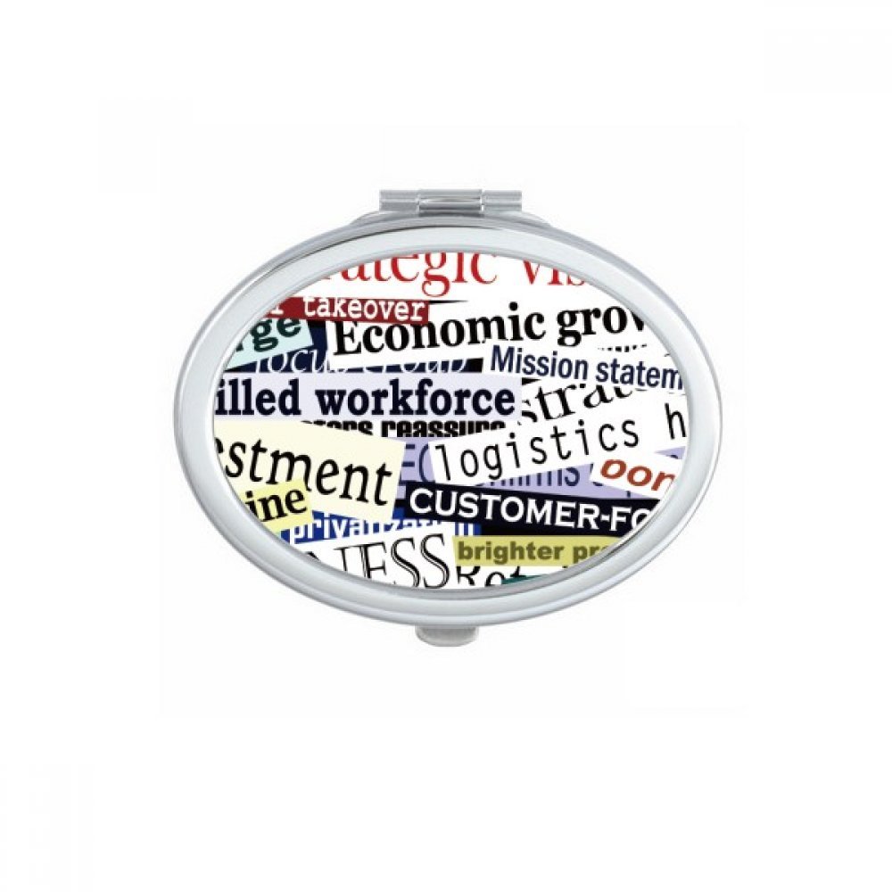 Miroir ovale compact pour corriger le maquillage à tout moment