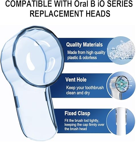 Miniatura 2 de Fundas para cepillos de dientes para cabezales de cepillo iO, fundas para cabezales de cepillo de dientes iO para máxima limpieza, cuidado suave y