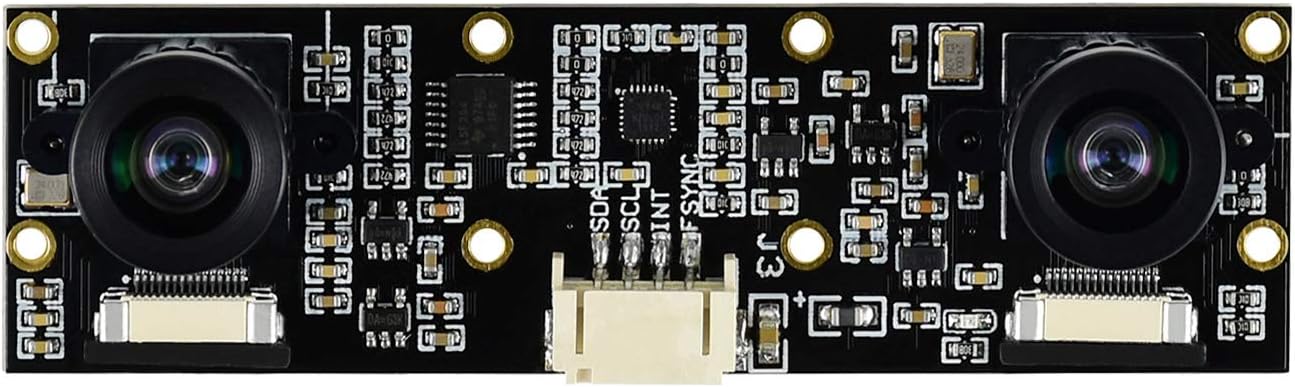 Waveshare Binocular Camera Module, Compatible with Raspberry Pi 5, Dual IMX219, 8 Megapixels, Stereo Vision, Depth Vision