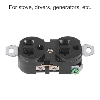 Socket Industrial Outlet, Double Industrial Plug Socket American Generator Plug for Electrical Applications 20A 125V