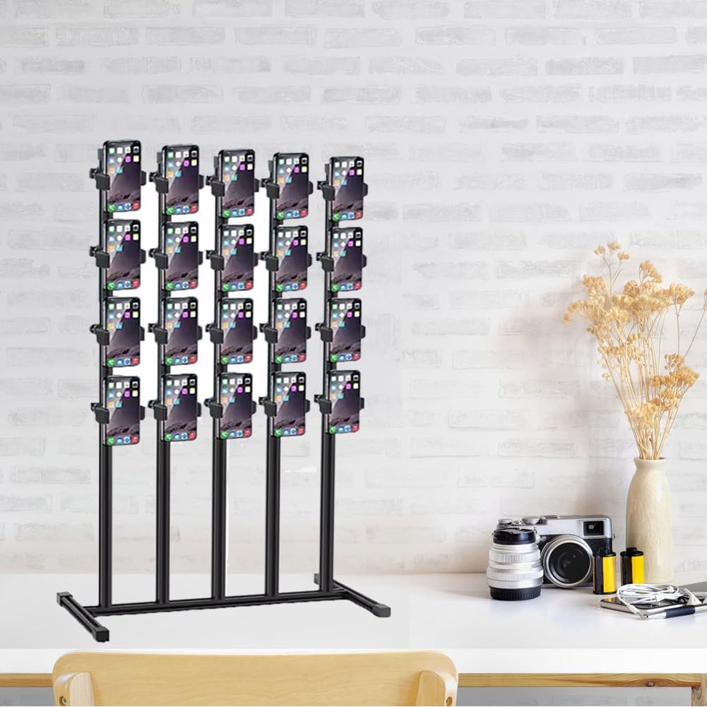 LXHELIVERY Soporte De Escritorio para Teléfonos Móviles, Soporte Giratorio 360 Grados con Altura Ajustable Teléfonos Móviles Múltiples, Adecuado Escritorios, Estudios, Transmisión En Vivo(25)