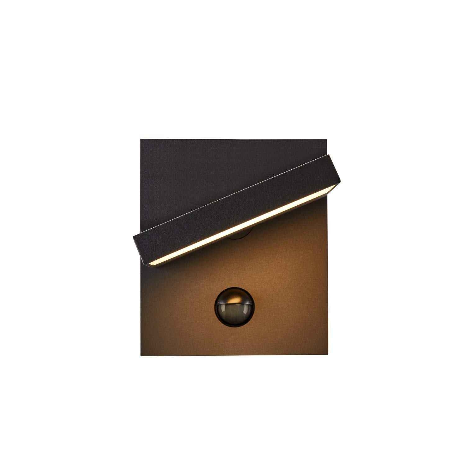 SLV luminaria de superficie de pared ABRIDOR SENSOR / iluminación para paredes, caminos, entradas, foco led de exterior, luminaria de superficie de exterior / IP54 3000/4000 K 14 W 750 lm antracita