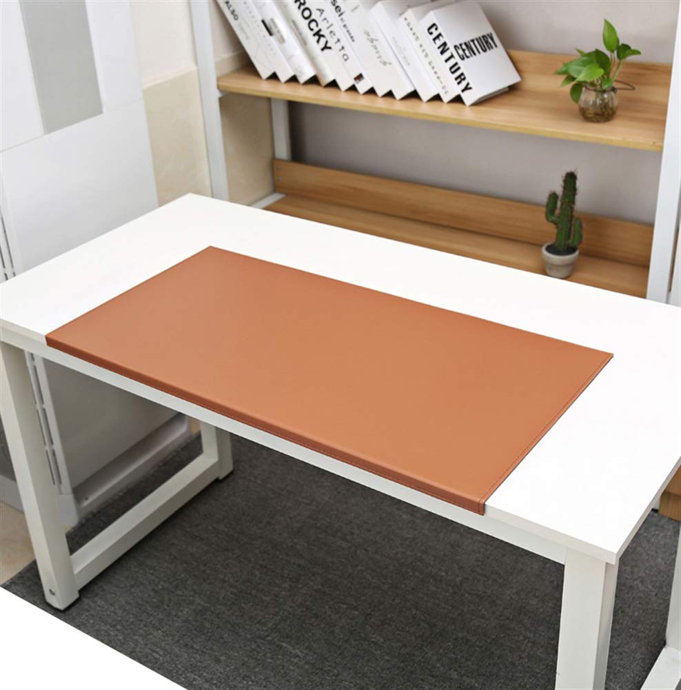 SK Studio ufficio Grande Tappetino Scrivania, Tappetino per Mouse in Pelle Impermeabile PU, Antiscivolo, per Computer Scrivania, Tastiera Computer, PC e Laptop Marrone 60x40cm