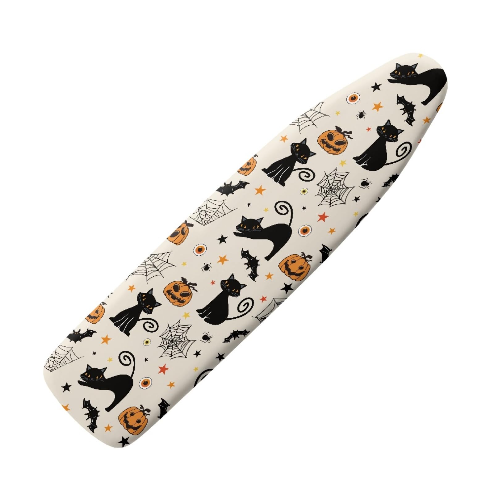 TOADDMOS Halloween Black Cat Ironing Board Cover Heavy Duty Iron Board Pad, Universal Heat Refective Ironing Covers, Easy to Install