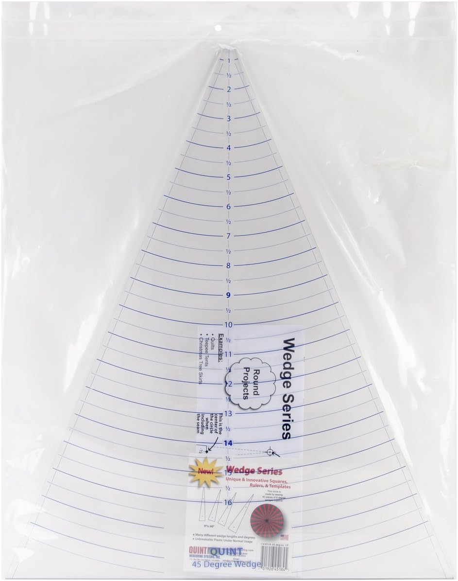 Quint Measuring SystemsCircle Wedge, 45 Degrees, 18-Inch Long with 1-Inch Measuring