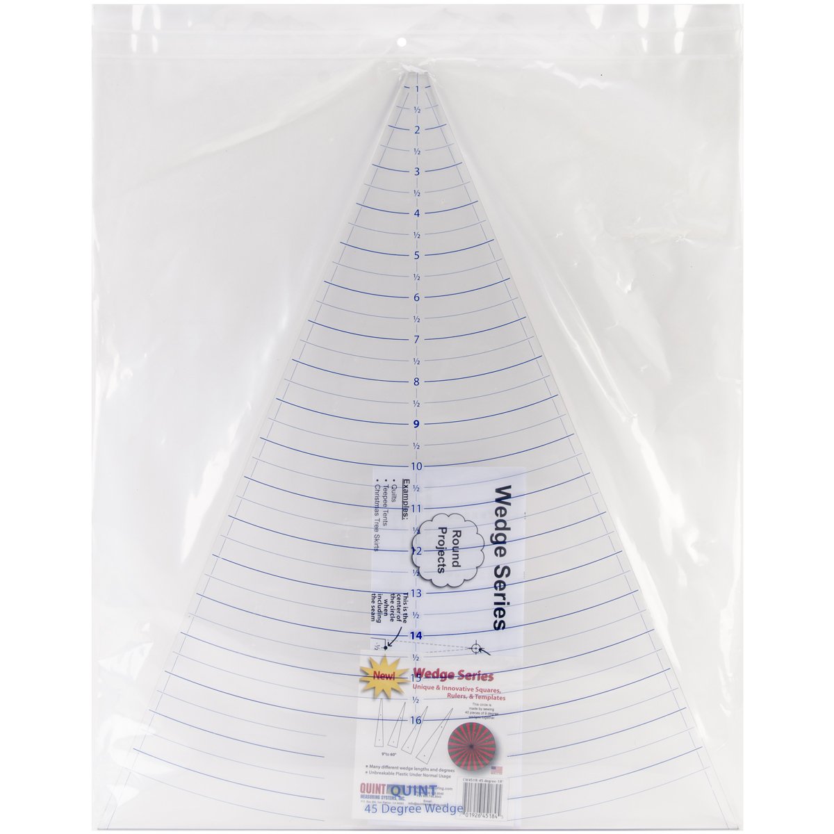 Quint Measuring SystemsCircle Wedge, 45 Degrees, 18-Inch Long with 1-Inch Measuring