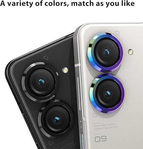 Miniatura 7 de Paquete de 2 protectores de lente de cámara para Asus ZenFone 10, resistentes a los arañazos y claridad HD, ultrafina, cubierta de lente de metal