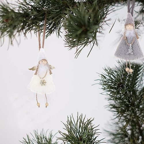Miniatura 3 de FZBNSRKO Colgante de muñeca de ángel de 3 piezas, colgante de árbol de Navidad, ángel colgante de muñeca de Navidad para fiesta de Navidad, Año