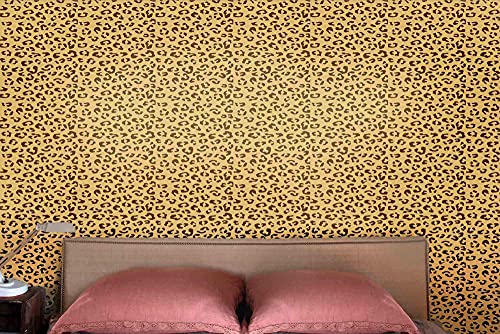 Stencil1 Leopard Wallpaper Pattern Stencil 11" X 11" - Reusable Premium Quality Mylar Stencils For Painting Walls, Fabric, Furniture, Crafts, Decor - Allover Wallpaper Effects - 11" X 11” #TOP1