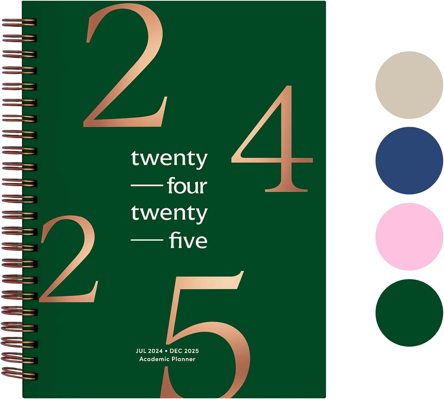 Riley's Planner 2024-2025 Academic Year, 18-Month School Calendar 2024-2025 Planner Book Hardcover, Monthly and Weekly Student Planner, Notes Pages, Twin-Wire Binding (8 x 6 inch, Dark Green) 8 x 6 Inch Dark Green - Float
