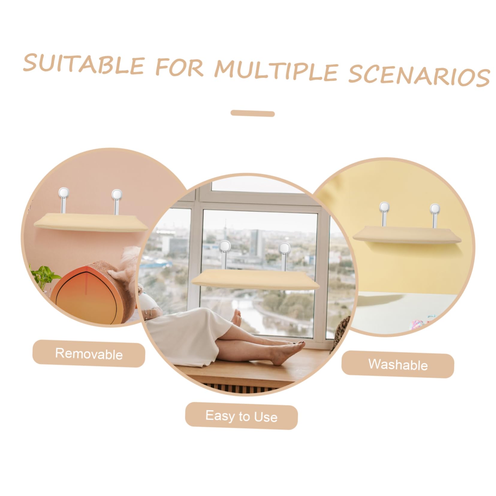 GRIRIW Cat Window Perch Cover Cotton Replaceable Soft Breathable for Cat Hammock