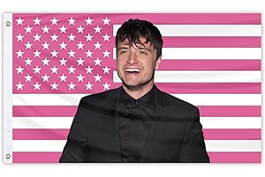 Josh Hutcherson 3x5 Ft Pink American Flag Tapestry