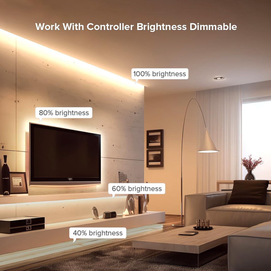 LED Strip Brightness Dimming Example