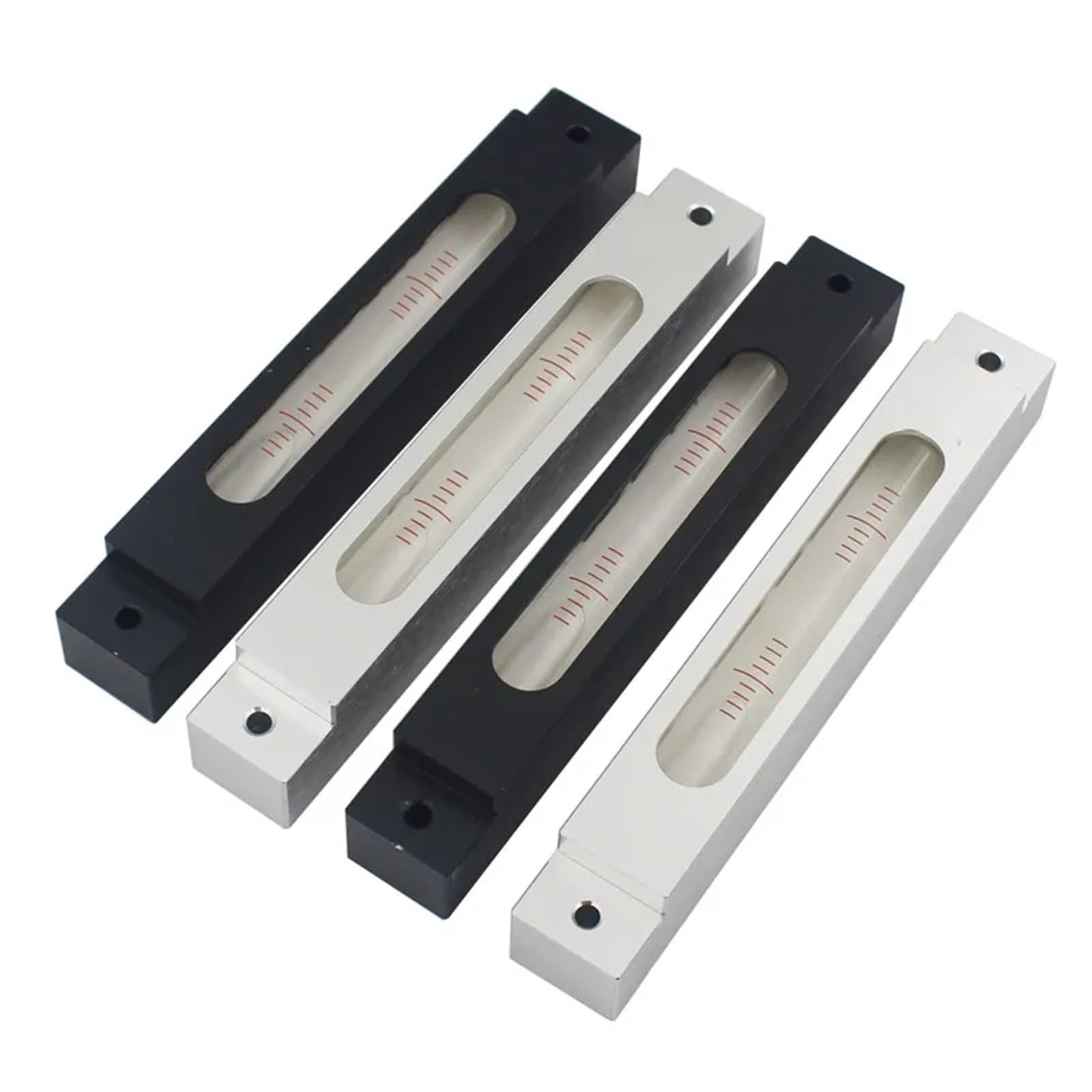 Mini poziomica Metalowa mini poziomica 4 cale, dokładność 0,02 mm/m, wielokolorowa(Black)