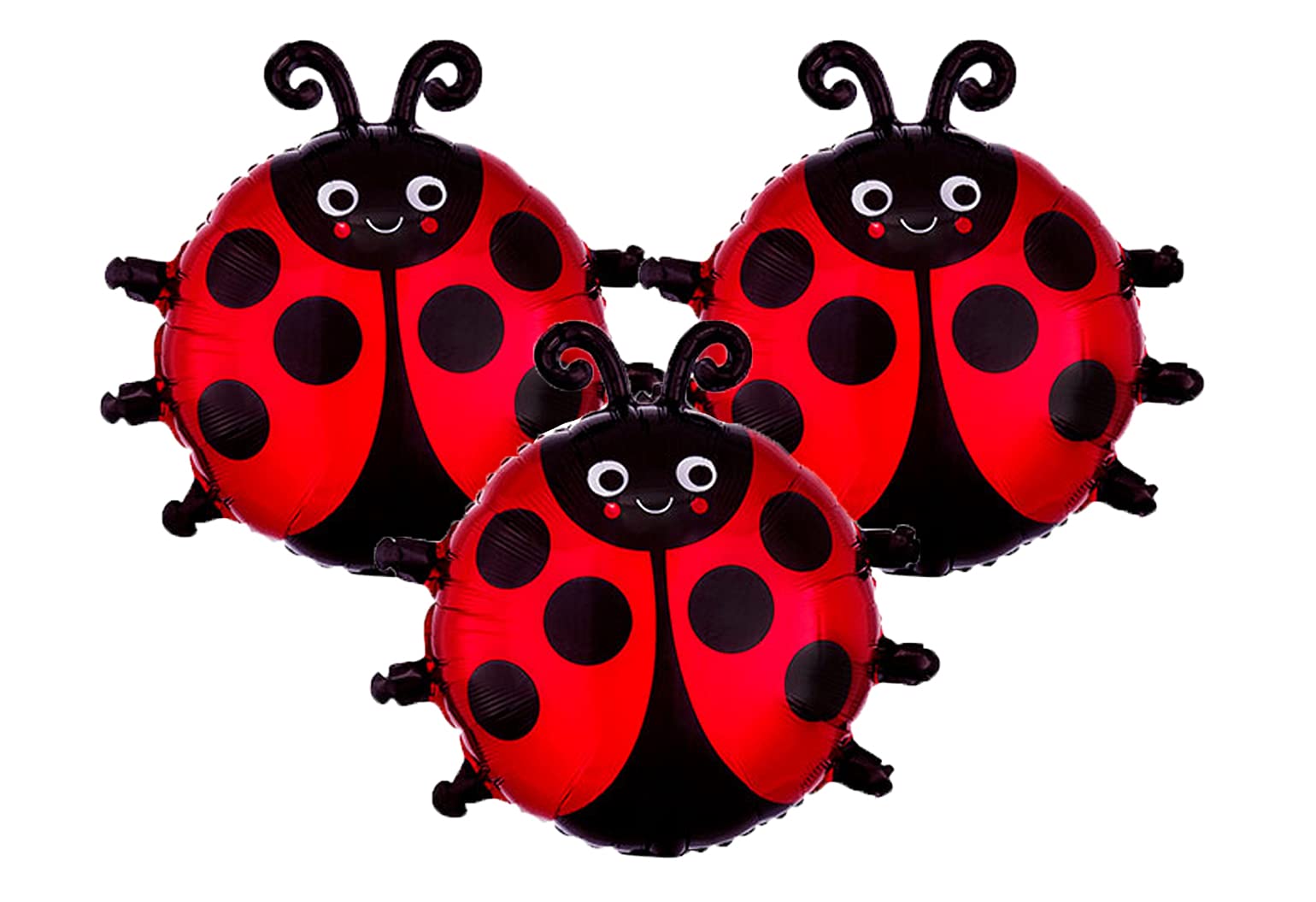 Photo 1 of Set of 3 Adorable Ladybug 18" Foil Party Balloons
