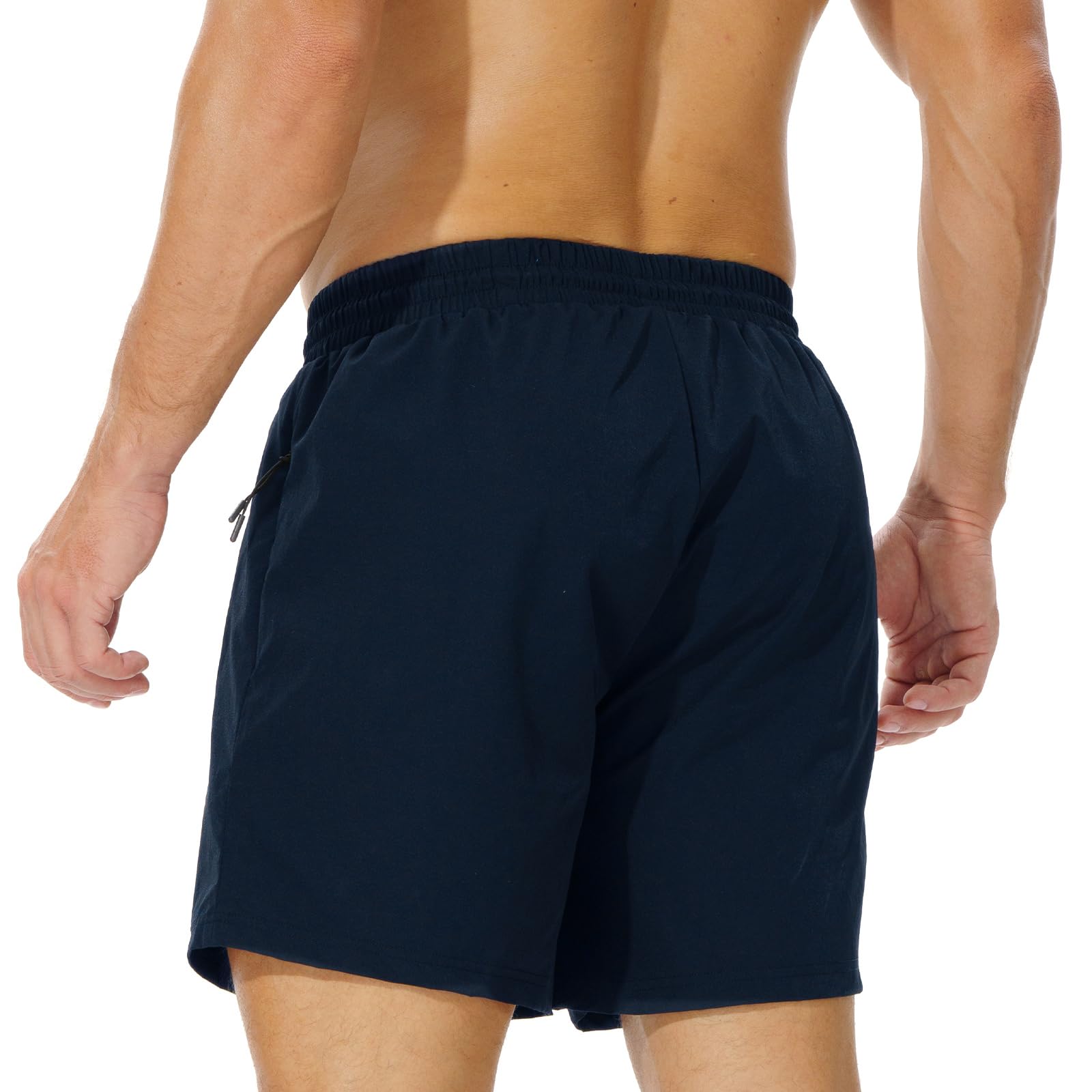 AIMPACT Pantalones cortos de correr para hombre de 5 pulgadas con bolsillos y sin forro, gimnasio y entrenamiento