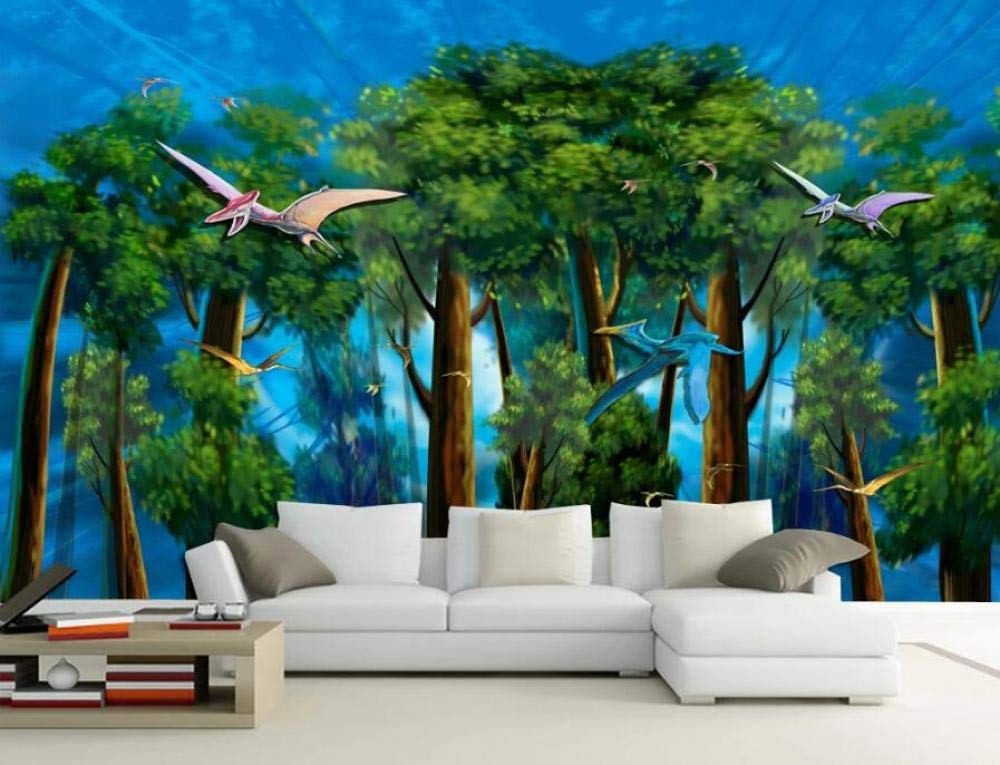 Papier peint 3D forêt 400x280 cm pour grand décor mural de salon