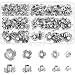 Boao 120 Pieces M3 M4 M5 M6 M8 Carbon Steel T-Nuts Four Pronged Tee Blind Inserts Nut Assortment Kit for Wood, Rock Climbing Holds, Cabinetry, Furniture