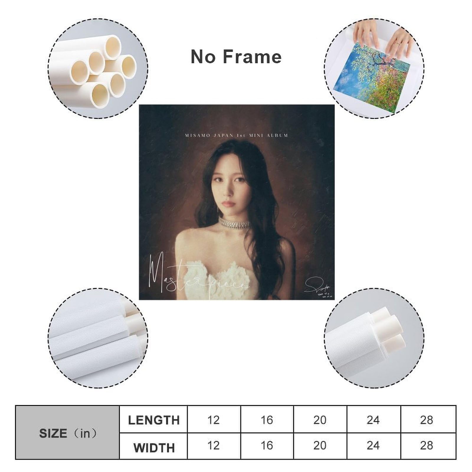 Korea Mina Twice Misamo Fashion Print on Canvas Painting Wall Art