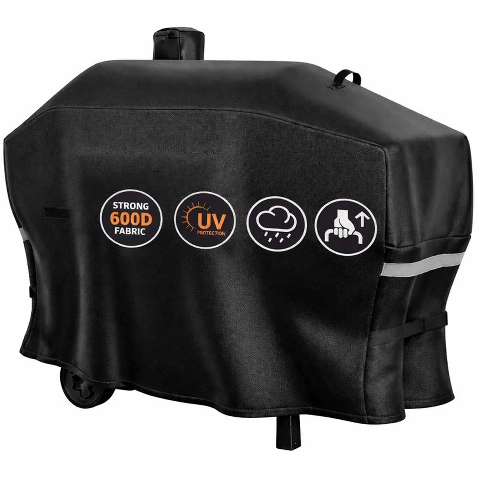 Upgraded Grill Cover for Camp Chef SmokePro, DLX, Woodwind 24" Pellet Grills, Full Length Pellet Grill Cover, 600D Waterproof UV-Resistant Fabric, All Weather Protection